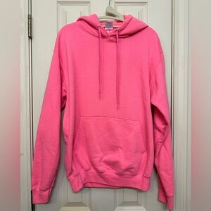 Neon Pink Hoodie Size M